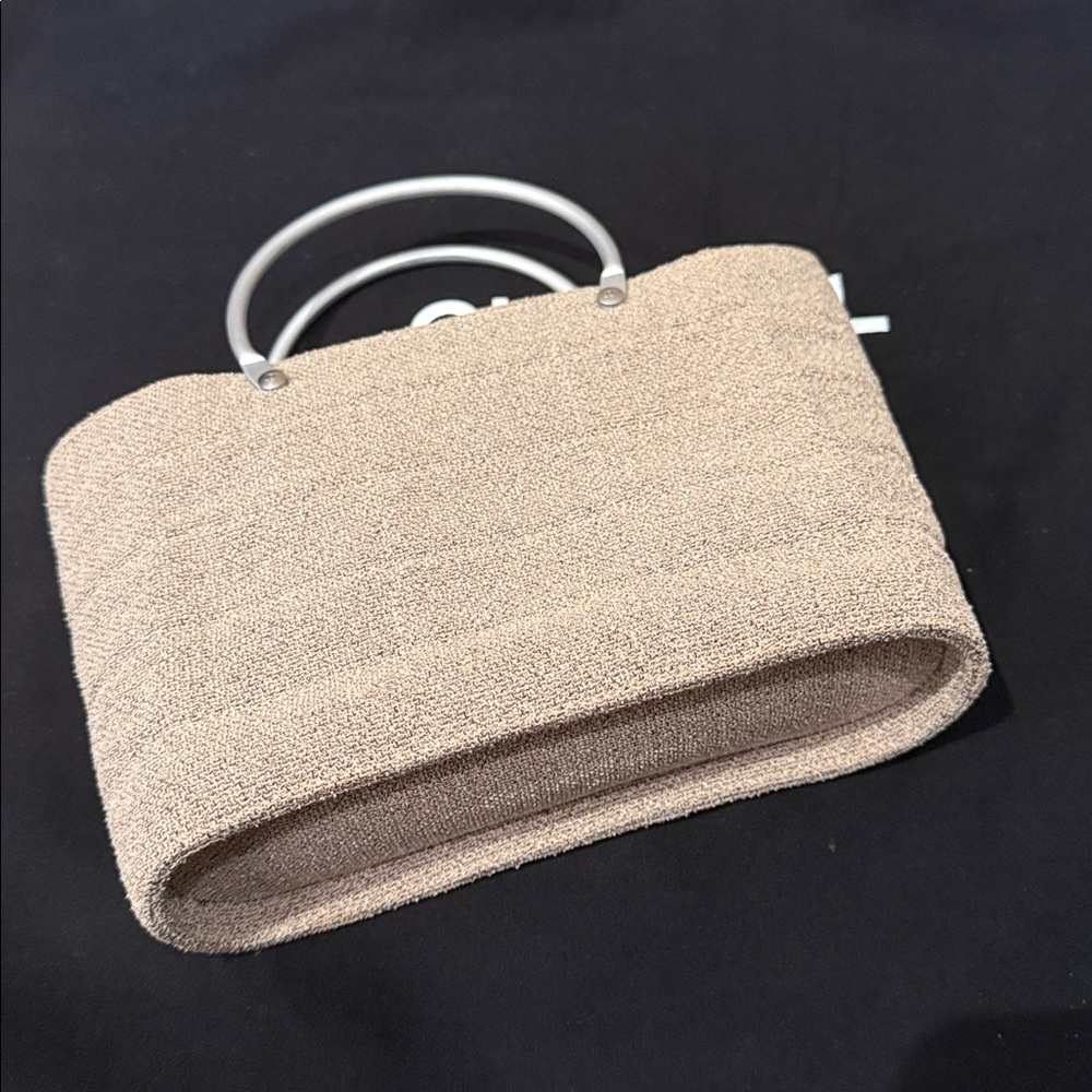 CHANEL Taupe Mini Tote with Brushed Silver Handles - Picture 3 of 14